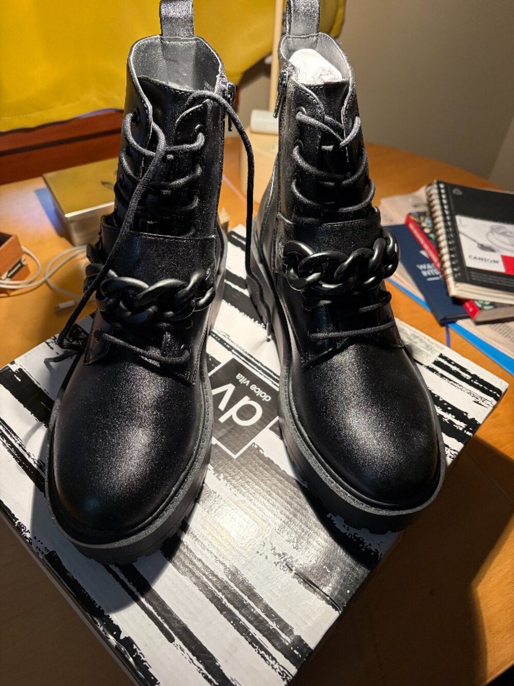 Dolce Vita Black Combat Ankle Boots – Size 8.5 – Brand New